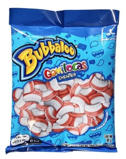 Imagen de GOMITAS BUBBALOO GOMILOCAS DIENTES 90.00 G