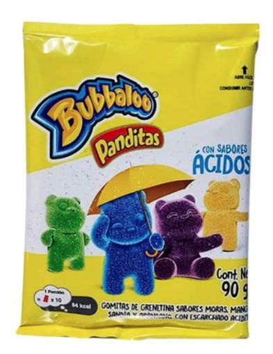 Imagen de GOMITAS BUBBALOO PANDITAS ÁCIDOS 90.00 G