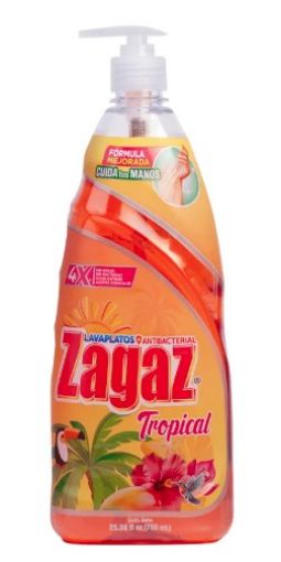 Imagen de LAVAPLATOS LÍQUIDO ZAGAZ TROPICAL 750 G