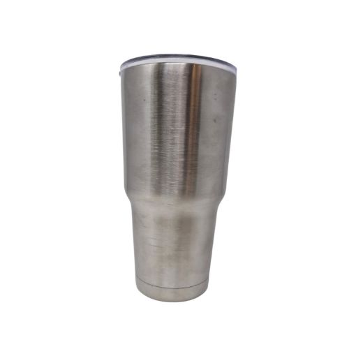Imagen de VASO TÉRMICO LIFE ART PLATEADO 880 ML #707-01854 1 UND