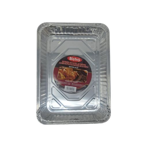 Imagen de MOLDE BISTRO DE ALUMINIO BISTRO DESECHABLE RECTANGULAR 34 X 25 CM #713-L1600010 1 UND