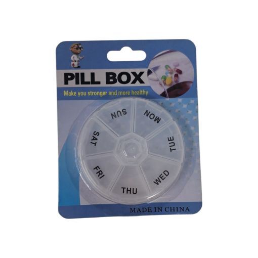 Imagen de PASTILLERO LIFE ART  ESPACIOS REDONDO 8,4 CM #980-38838 1 UND