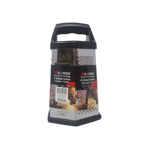 Imagen de RALLADOR DE 6 LADOS ACENOX 20 CM 1 UND 100-9319 