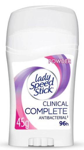 Imagen de DESODORANTE LADY SPEED STICK PARA MUJER CLINICAL COMPLETE PROTECTION POWDER EN BARRA 45.00 G