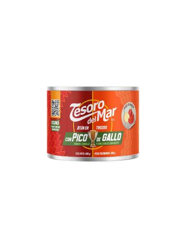 Imagen de ATÚN TESORO DEL MAR EN TROZOS CON PICO DE GALLO 295.00 G
