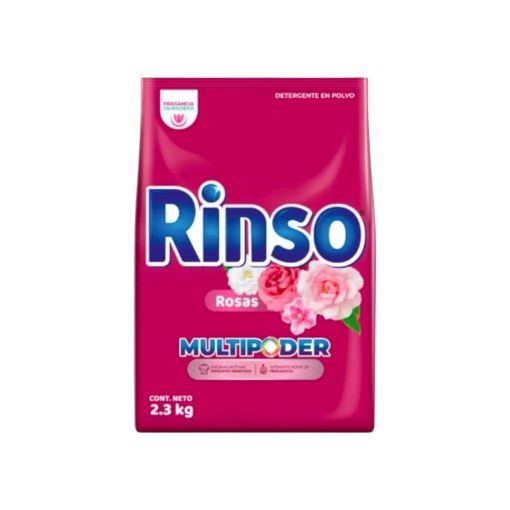 Imagen de DETERGENTE RINSO EN POLVO ROSAS MULTIPODER 2300.00 G