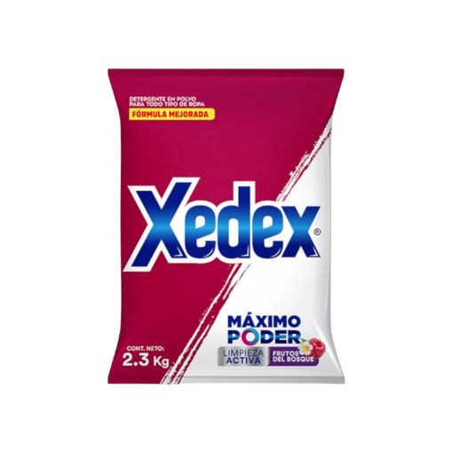 Imagen de DETERGENTE EN POLVO XEDEX MAXIMO PODER FRUTOS 2300.00 G