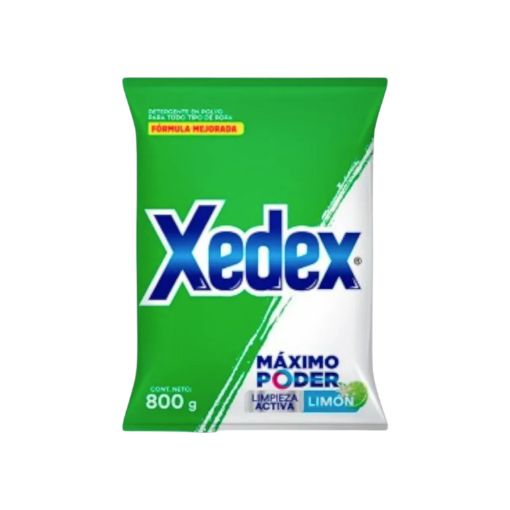 Imagen de DETERGENTE XEDEX EN POLVO MÁXIMO PODER LIMÓN 800.00 G
