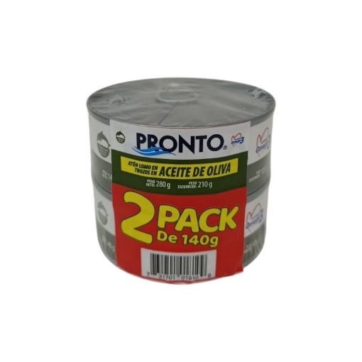 Imagen de OFERTA ATÚN PRONTO TROZOS EN ACEITE DE OLIVA 2 UND 140.00 G