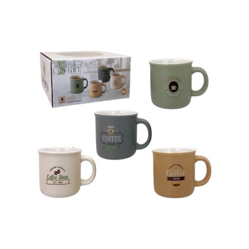 Imagen de JUEGO DE TAZAS DE CERÁMICA LIFE ART 100 ML 4 PZS #727-2402474 
