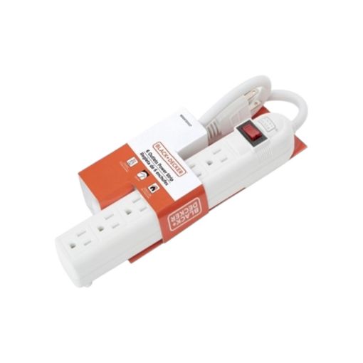 Imagen de REGLETA BLACK & DECKER DE 6 SALIDAS 3' #973-BDE9720027 